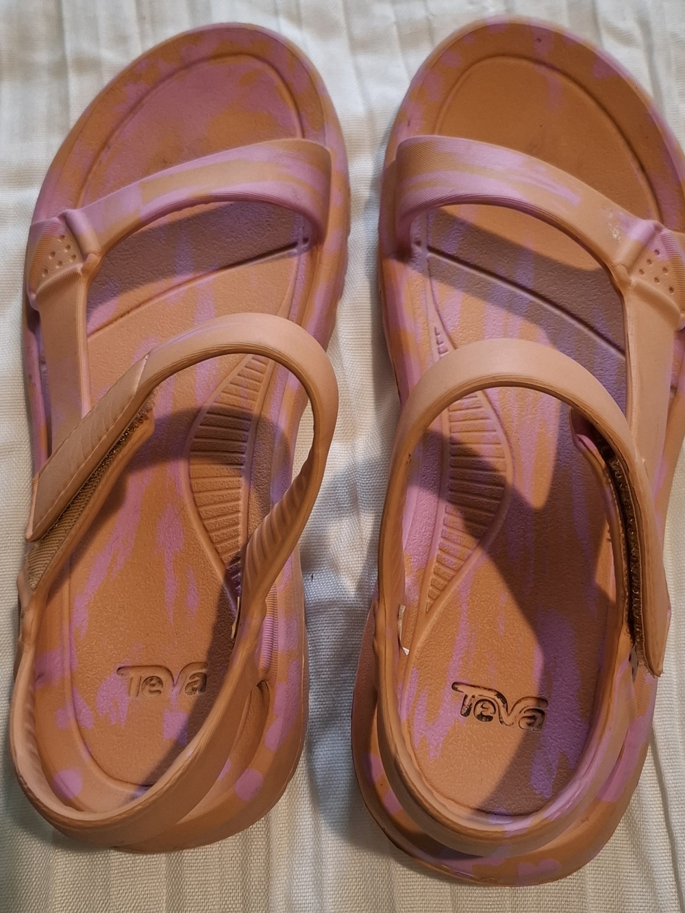 Teva Pink & Orange Patterned Women's Sandals - Picture 2 of 5